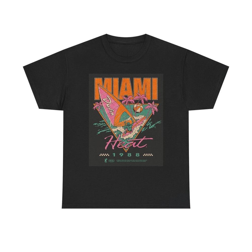 Miami Heat Graphic T Shirt Florida Unisex Heavy Cotton Tee